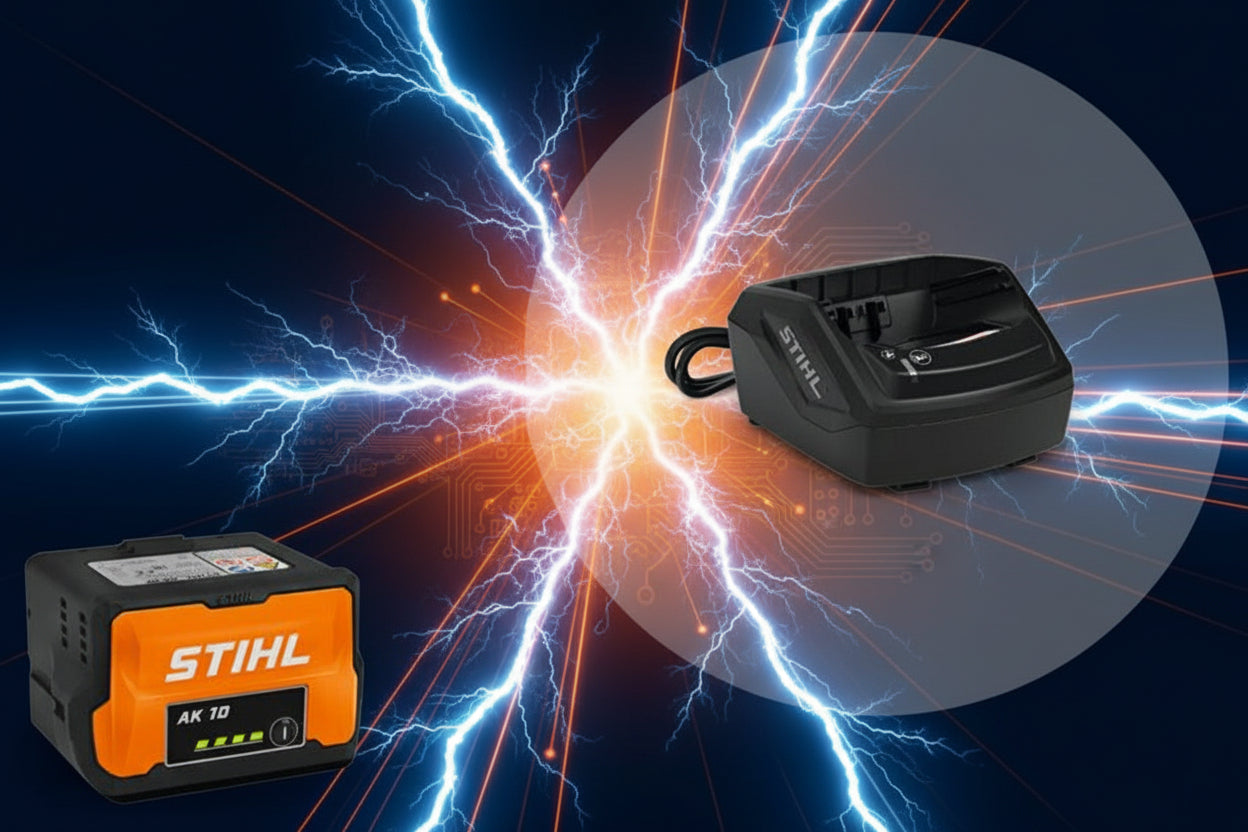 Buy the STIHL AK 10 Battery & AL 101 Charger Starter Set at Morgans Machinery. Compact 36V lithium-ion battery with LED charge indicator. Fast shipping & local support.