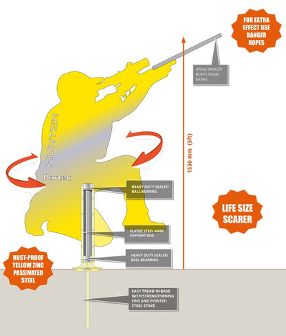Portek The Hunter Wind Driven Bird Scarer